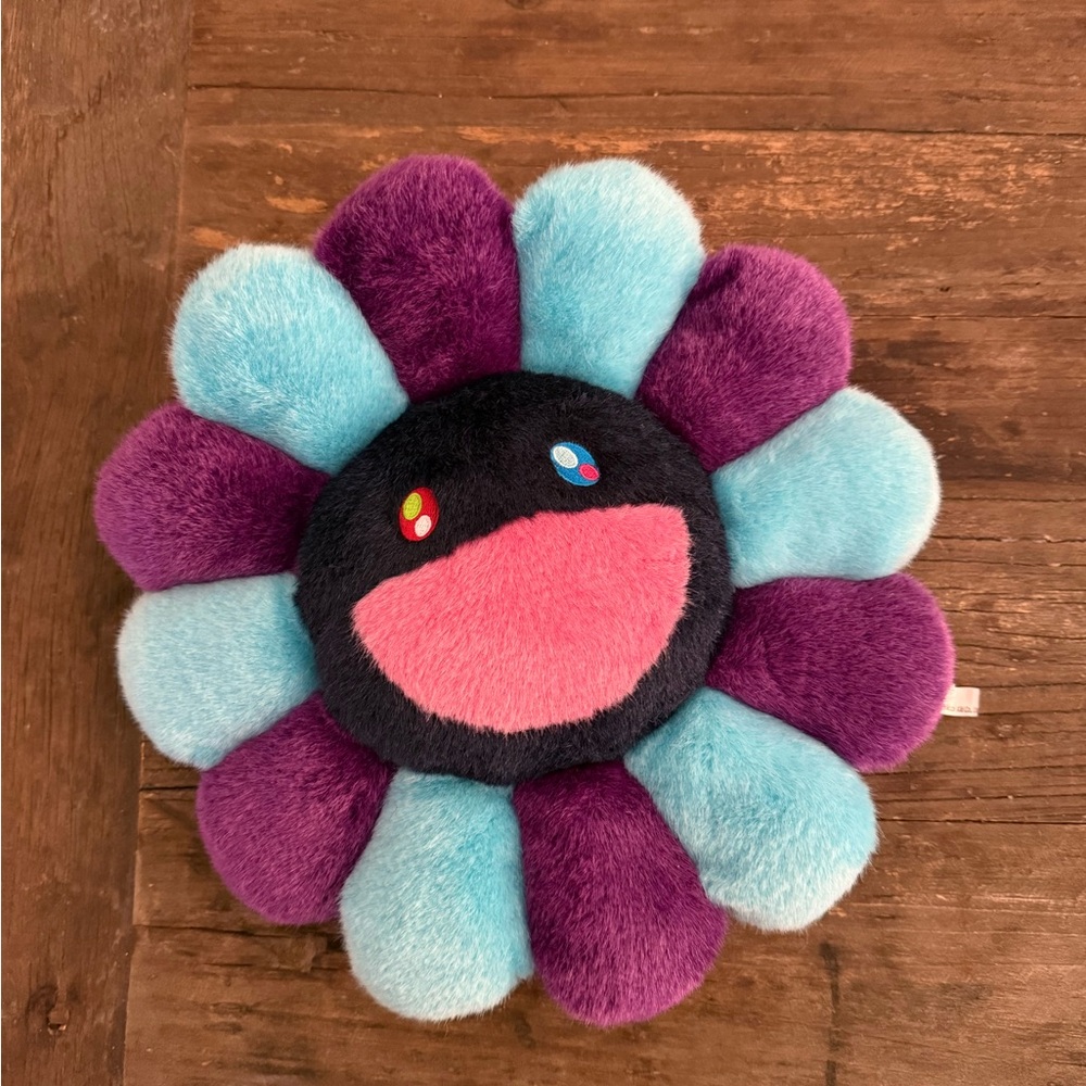 Purple and Blue Mixed Media Art Flower